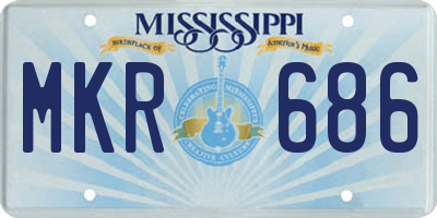 MS license plate MKR686