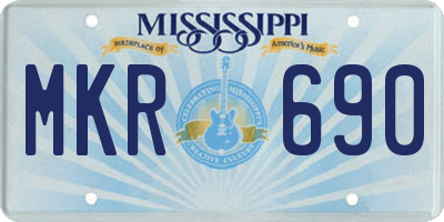 MS license plate MKR690