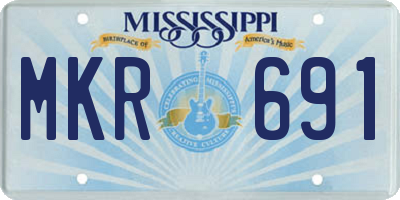 MS license plate MKR691