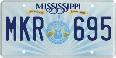 MS license plate MKR695