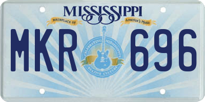 MS license plate MKR696