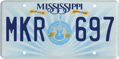 MS license plate MKR697