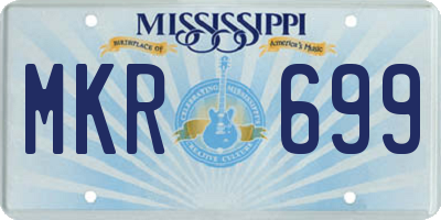 MS license plate MKR699
