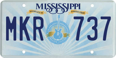 MS license plate MKR737