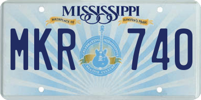 MS license plate MKR740