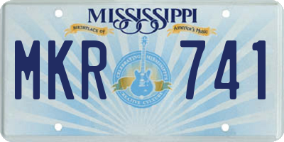 MS license plate MKR741