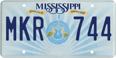 MS license plate MKR744