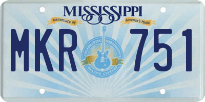 MS license plate MKR751