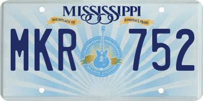 MS license plate MKR752
