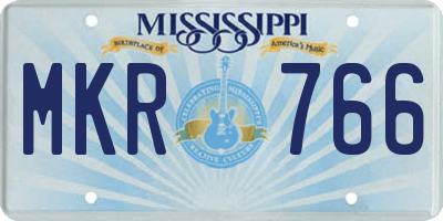 MS license plate MKR766