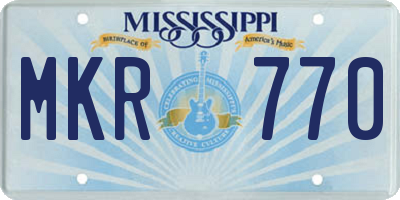 MS license plate MKR770