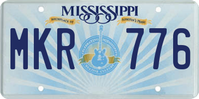 MS license plate MKR776