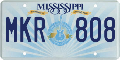 MS license plate MKR808