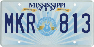 MS license plate MKR813