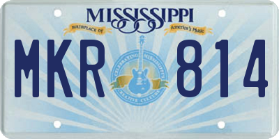 MS license plate MKR814