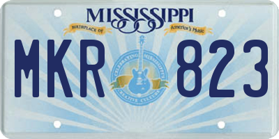 MS license plate MKR823