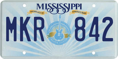 MS license plate MKR842