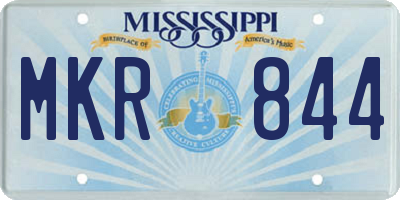 MS license plate MKR844