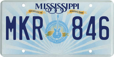 MS license plate MKR846
