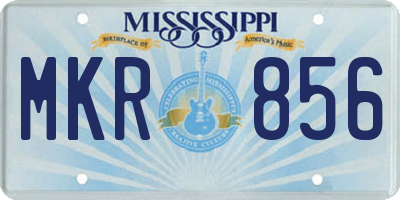 MS license plate MKR856