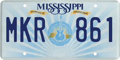 MS license plate MKR861