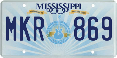 MS license plate MKR869