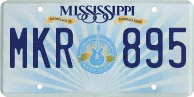 MS license plate MKR895
