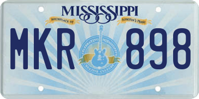 MS license plate MKR898