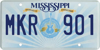 MS license plate MKR901