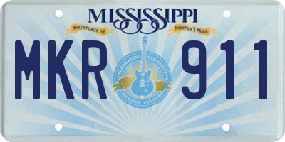MS license plate MKR911