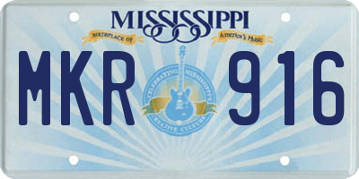 MS license plate MKR916