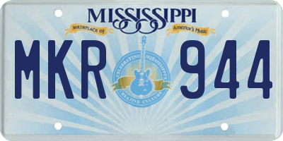 MS license plate MKR944