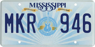 MS license plate MKR946