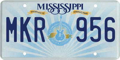 MS license plate MKR956