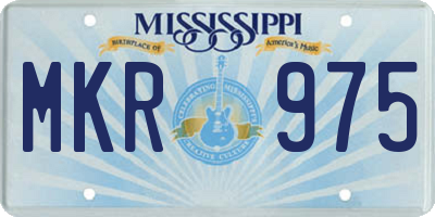 MS license plate MKR975