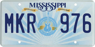 MS license plate MKR976