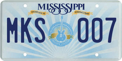 MS license plate MKS007