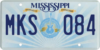MS license plate MKS084