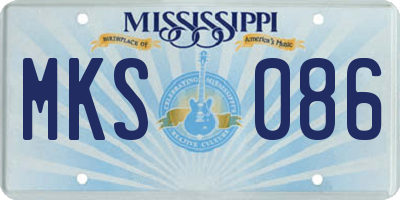 MS license plate MKS086