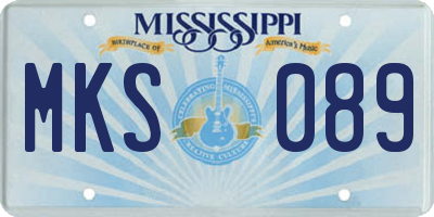 MS license plate MKS089