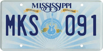 MS license plate MKS091
