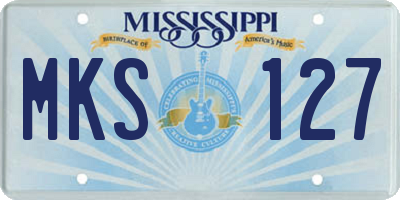 MS license plate MKS127