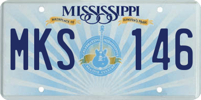MS license plate MKS146