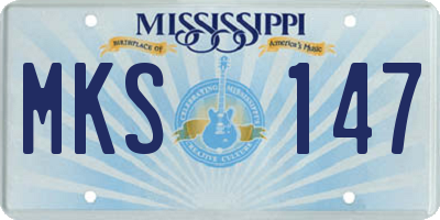 MS license plate MKS147