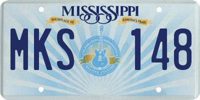 MS license plate MKS148