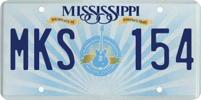 MS license plate MKS154