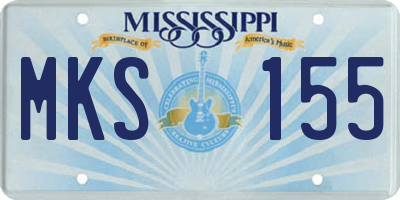 MS license plate MKS155
