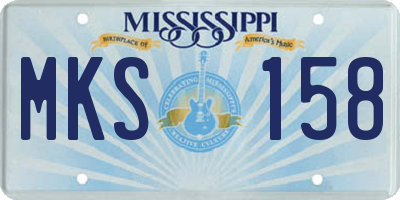 MS license plate MKS158