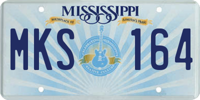 MS license plate MKS164