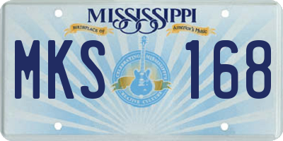 MS license plate MKS168